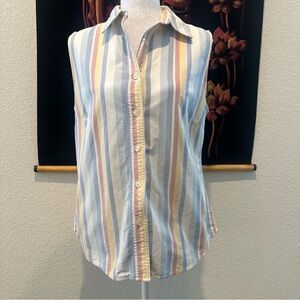 Vintage LL Bean Sleeveless Button-Up Shirt❣️